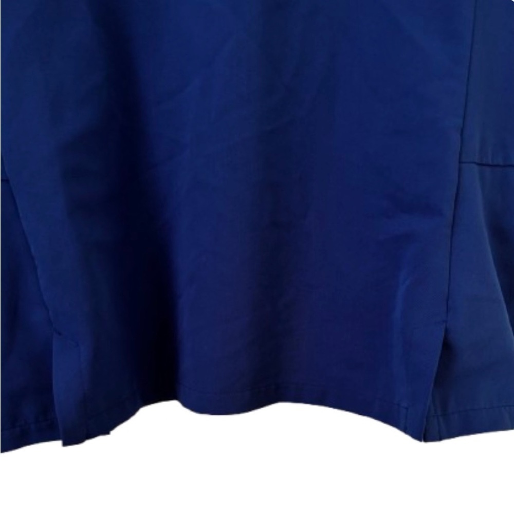 Januu blue S/S v nk scrub top w 2 Frnt Pckts & 2 bk vnts WM 2X utility medical - Picture 7 of 7